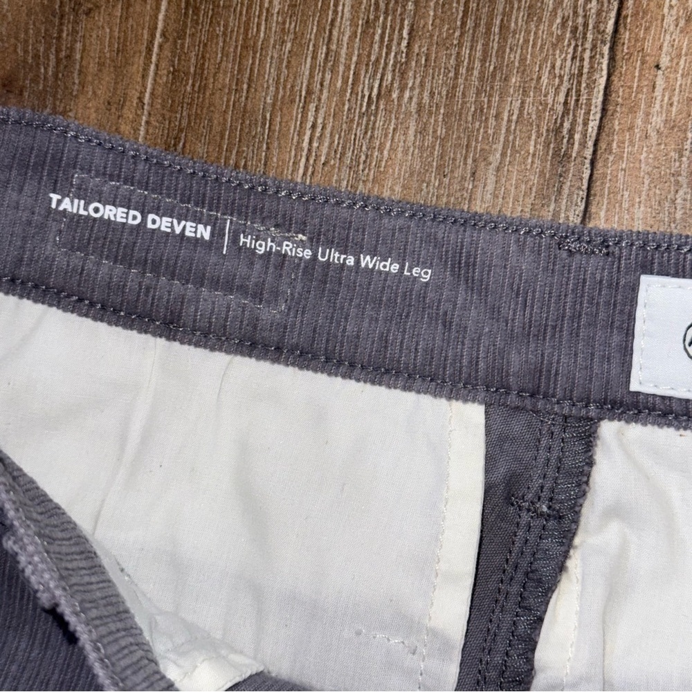 AG Adriano Goldschmied Tailored Deven High Rise Ultra Wide Leg Corduroy Trousers - Picture 9 of 14